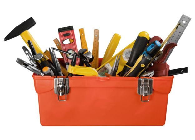 Picture of toolbox full of tools.