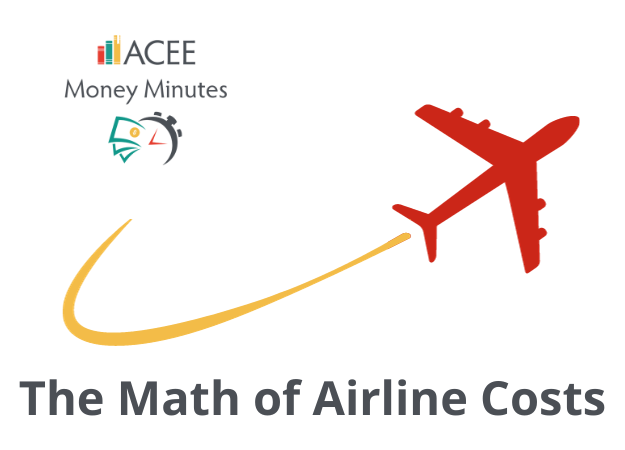 Airplane swooping from ACEE Money Minutes logo