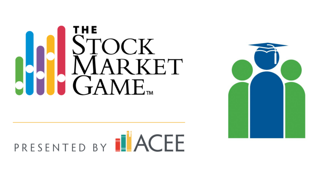 Stock Market Game logo and Dysart Schools Logo